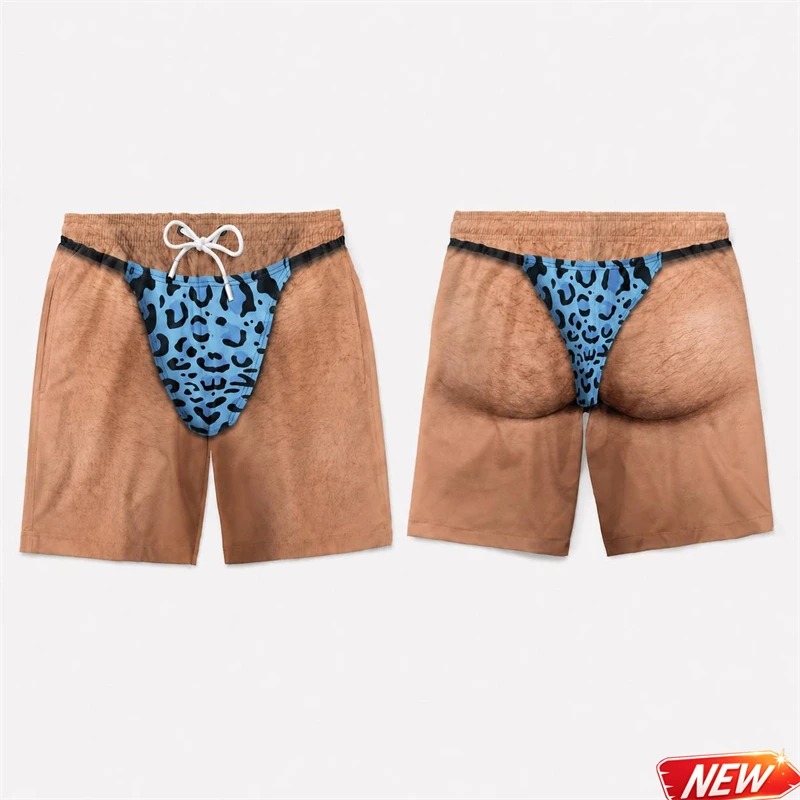 Trunks Board Surf - Funny Men 3D Print Leopard Print