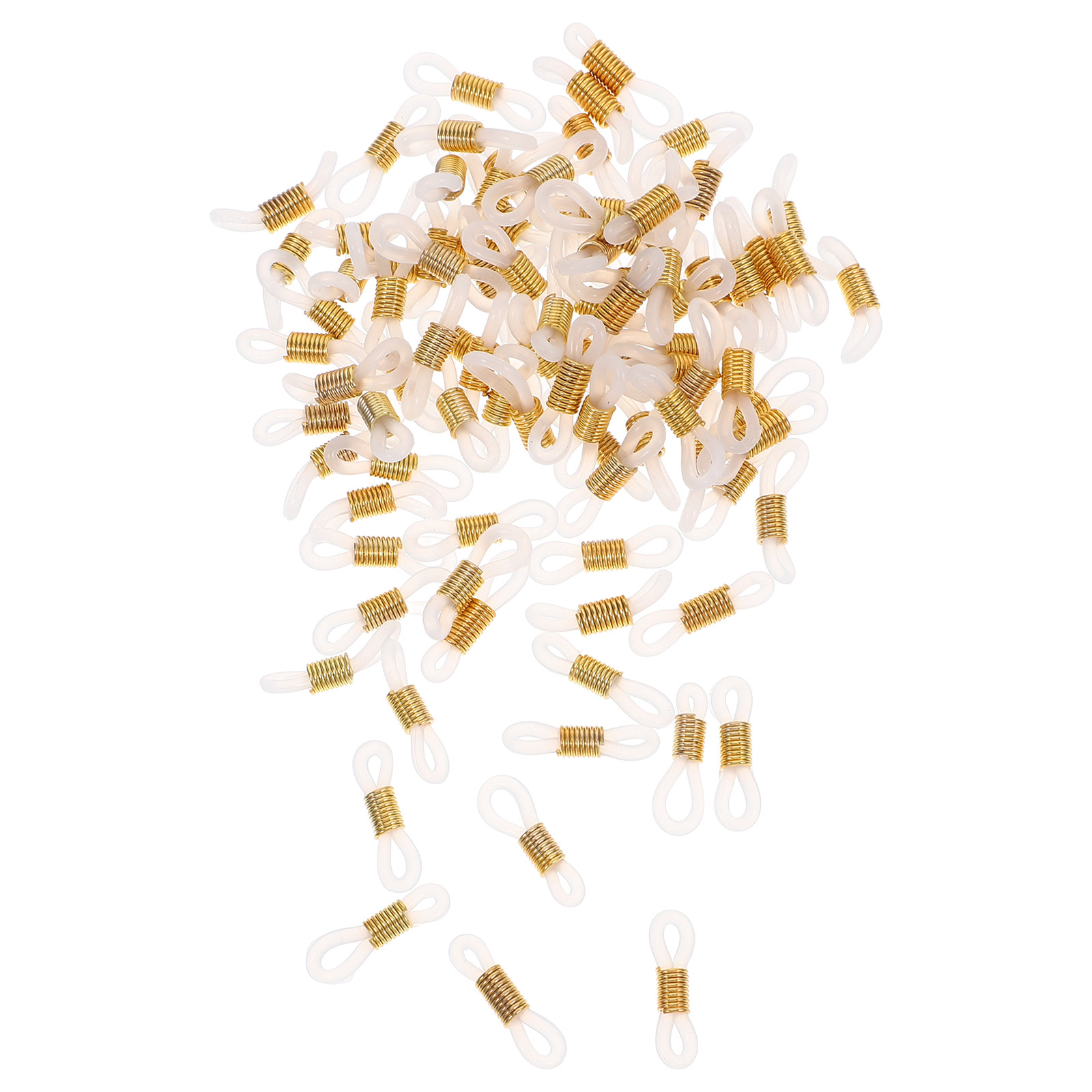 Sunglass Retainer Cord - 100Pcs Silicone Iron Eyeglass Chain Ends