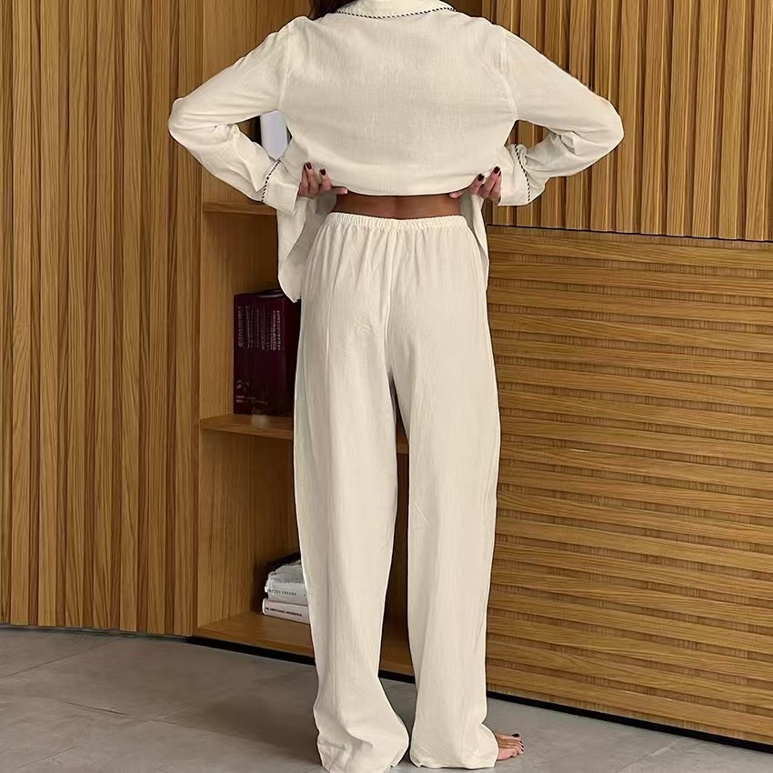 Cotton Women Pajama Set Contra - Linen Shirt Breathable recension och pris