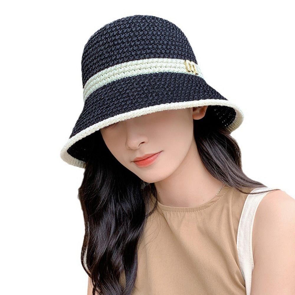 Breathable Elegant Bow Fisherm - Bucket Hat Straw recension och pris
