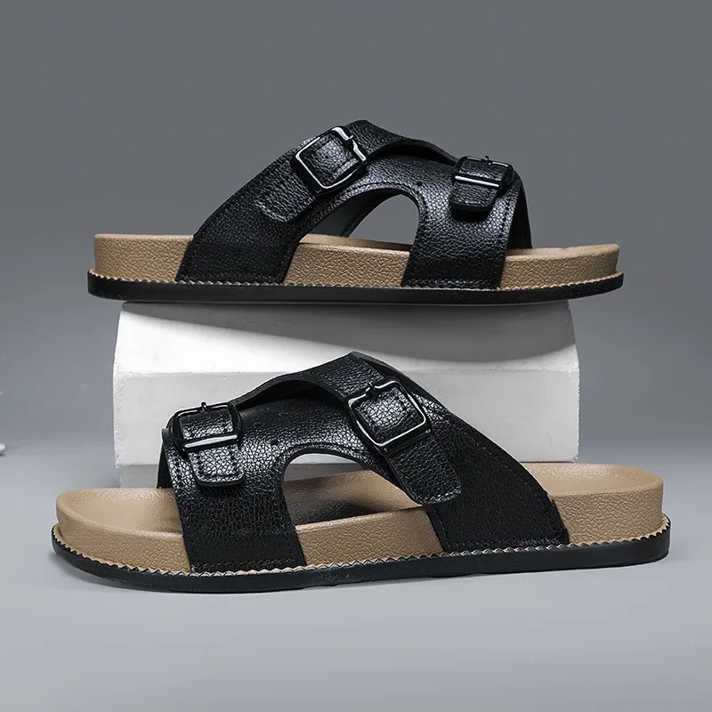 New Slippers for Men High Qual - Flip Flop Leather Men recension och pris
