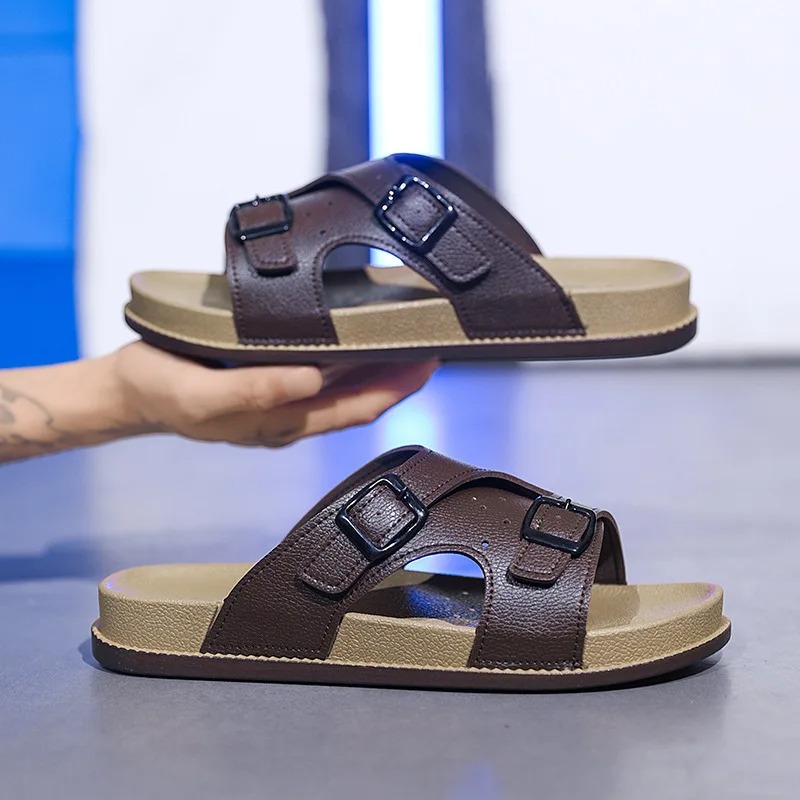 New Slippers for Men High Qual - Flip Flop Leather Men recension och pris