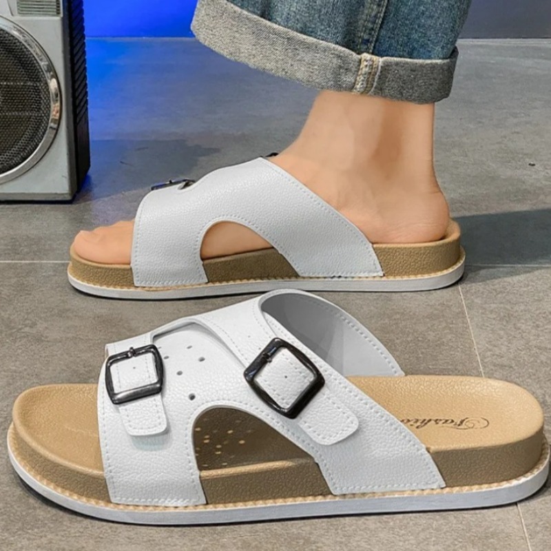 New Slippers for Men High Qual - Flip Flop Leather Men recension och pris