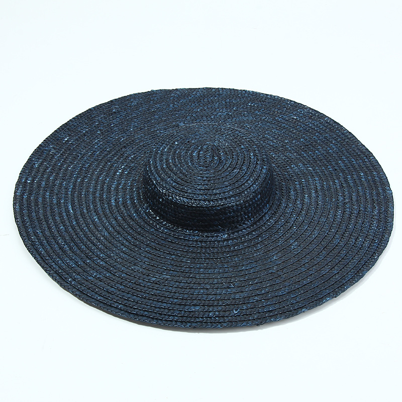 15cm Wide Brim Straw Hat Flat  - Bucket Hat Straw recension och pris