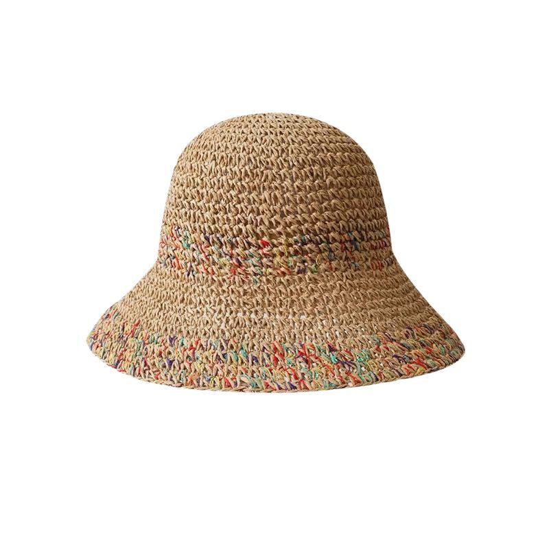 Women Handwoven Rainbow Straw  - Bucket Hat Straw recension och pris