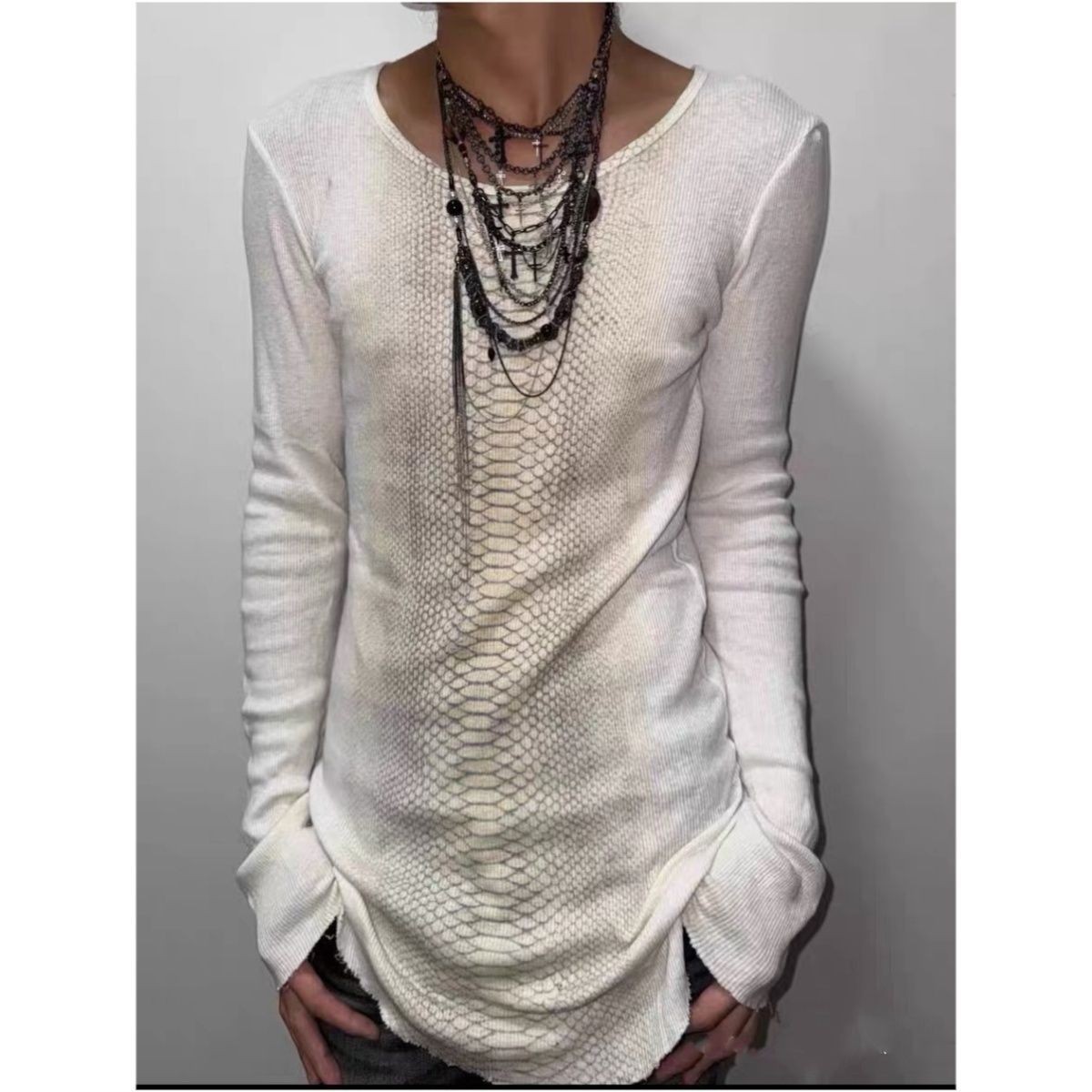 Tops Longsleeve Black Round Ne - Tee Graphic Print recension och pris