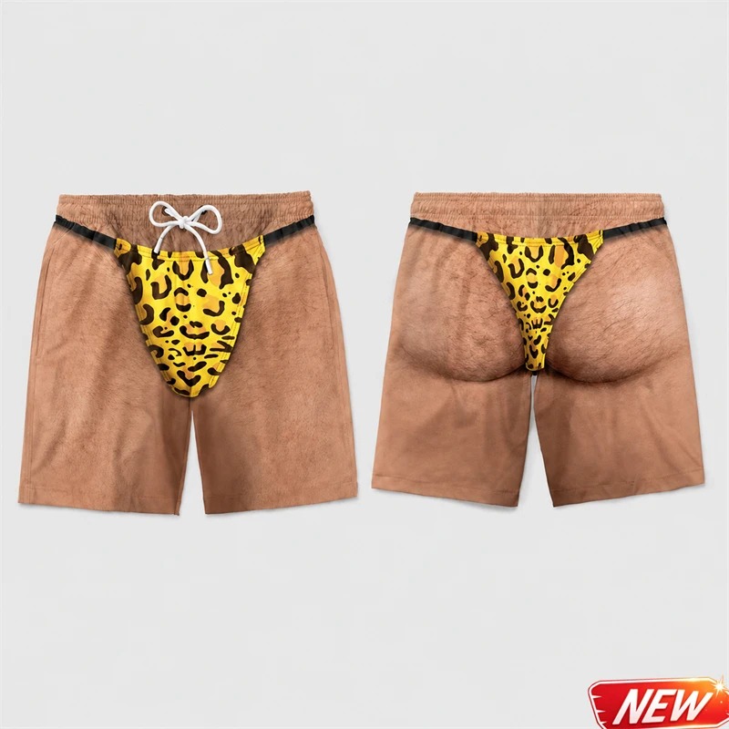 Funny Men 3D Print Leopard Pri - Trunks Board Surf recension och pris