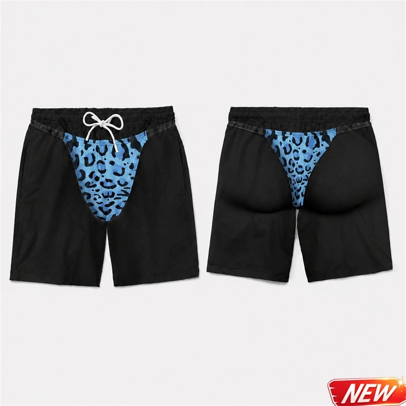 Funny Men 3D Print Leopard Pri - Trunks Board Surf recension och pris