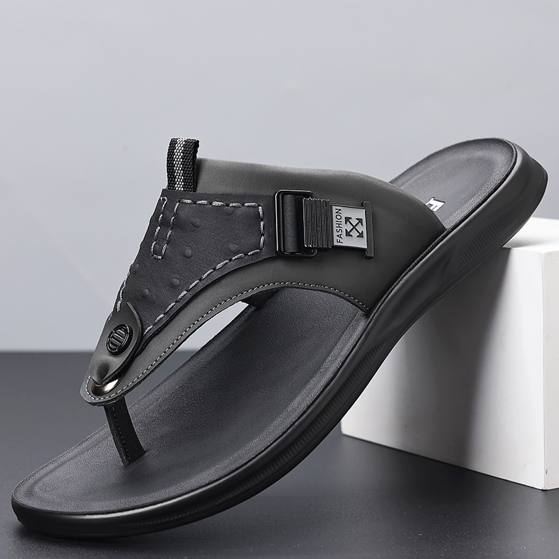 Men's Adjustable Buckle Thong  - Flip Flop Leather Men recension och pris