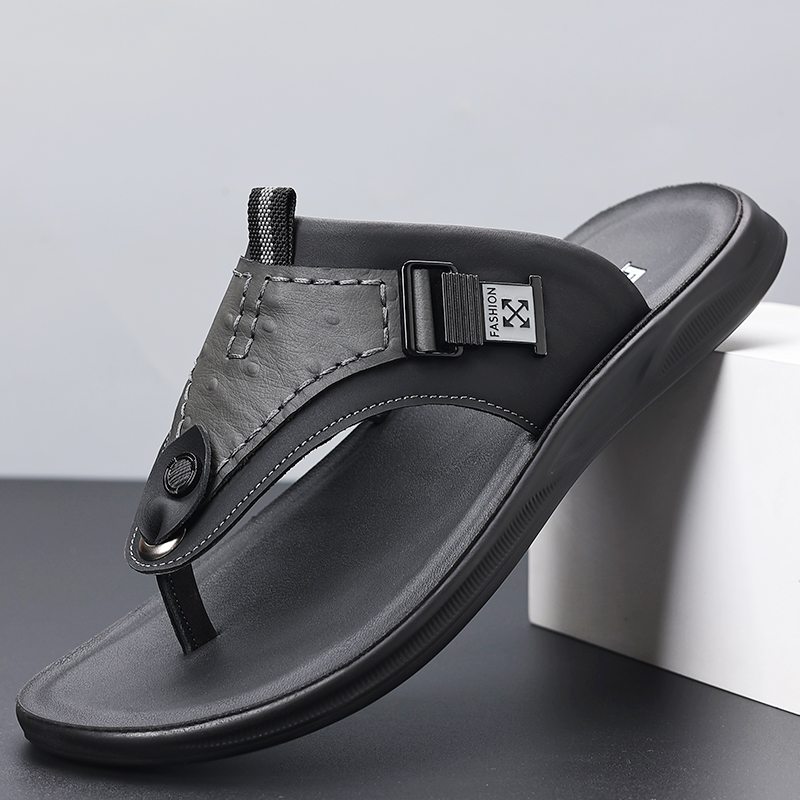 Men's Adjustable Buckle Thong  - Flip Flop Leather Men recension och pris