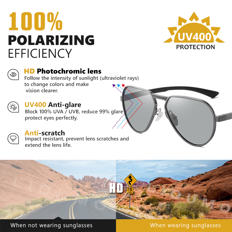 LIOUMO Aluminum Magnesium Fram - Sunglasses Aviator Polarized recension och pris
